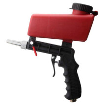 (As show, One size) 90Mpa Pneumatic Sandblasting Gun Handheld Air Sand Blaster for Metal Rust Removal Polishing Red