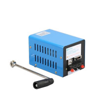 (As show, One size) Outdoor 20W Multi-function Portable Manual Crank Generator Emergency Survival Power Supply