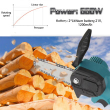 (As show, One size) Portable Electric Pruning Saw 21V 1200mAh Rechargeable Small Electric Saw for Garden