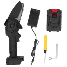 (As show, One size) Mini Lightweight Chainsaw Handheld Portable Cordless Rechargeable Chainsaw for Garden 100240V US Plug