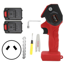 (As show, One size) Mini Electric Pruning Saw HandHeld Garden Trimming Chainsaw FYD001 Red AC110240V