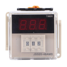 (As show, One size) JSS2048AMS Power On Delay Timer Relay Digital Display 1999S AC 220V