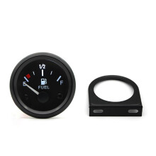 (As show, One size) 2'' 52mm Fuel Level Gauge, Pointer 12V Car Fuel Tank Meter with LED Backlight Rim Automotive Gauges