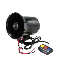 (As show, One size) DC 12V 3 Tone Sounds Loud Speaker Security Warning Siren Horn