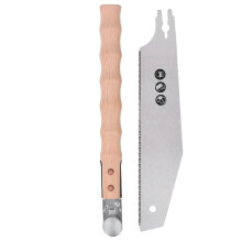 (As show, One size) Single Sided Saw SK5 Alloy Blade Wooden Handle Hand Pull Saw Tool for Woodworking Cutting