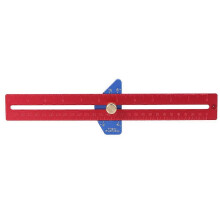 (As show, One size) YX300 Woodworking Ruler Aluminum Alloy Line Locator Home Carpenter Measuring Tool