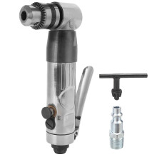 (As show, One size) Pneumatic Wood Drill Elbow Hand Held Industrial Drilling Tool Accessories Support CW CCW(American Style )