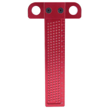 (As show, One size) Woodworking Scriber Ruler T Type Aluminum Alloy Hole Gauge Carpenter Marking Tool (Style A)