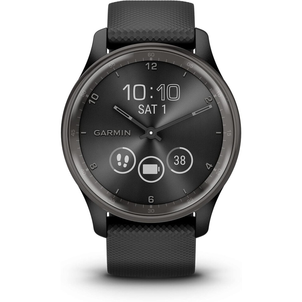 Garmin vívomove Trend, 40mm Stylish Hybrid Smartwatch, Black