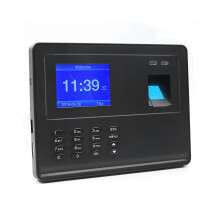 (As show, One size) Biometric Fingerprint Password Time Attendace Machine Employee Checking-in Time Clock Recorder Reader with 2.8 Inch TFT Screen Multi-language Support