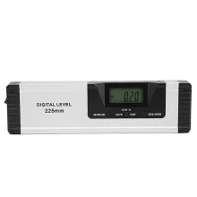 (As show, One size) 225mm Digital Backlight Red Laser Level Ruler Aluminum Alloy Magnetic Spirit Level