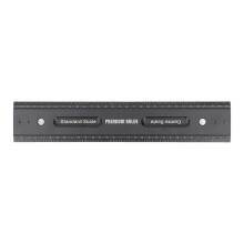 (As show, One size) Multifunctional Straightedge Aluminum Alloy Scoring Ruler for Woodworking Scribing Measuring Drawing