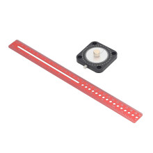 (As show, One size) Compass Scriber 360 Aluminum Alloy Dual Scale Ruler Scribing Tool for Woodworking