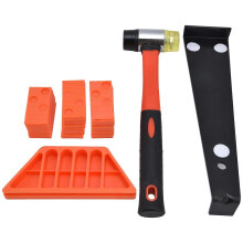(As show, One size) 33Pcs Floor Install Tool Household Laminate Wooden Flooring Installation Kit Set