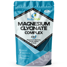 NutriVolv Magnesium Glycinate 4-in-1 Complex 1900mg - 120 Vegan Capsules for Sleep, Muscle, Bones & Energy
