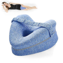 YZ (Blue)Heart Shaped Orthopedic Sleeping Pillow Compatible with Legs Wedge Cushion With Knee Support Sciatica Pads Body Cushion