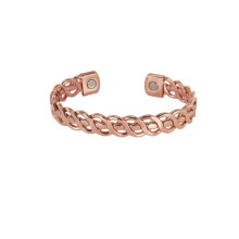 11mm Wide Magnetic Copper Bracelet - Pure Red Copper Fashion Bangle