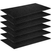 (As show, One size) 6Pcs Rubber Mat Non Slip Bar Service Spill Mat compatible with Countertop Cocktail Bartending Restaurants Barbe