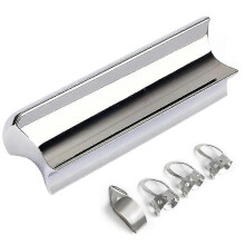 (As show, One size) Stainless Steel Guitar Slide Tone Bar compatible with Dobro, Lap Steel Guitar, Hawaiian Guitar, Electric Guitar Accessories,Silver