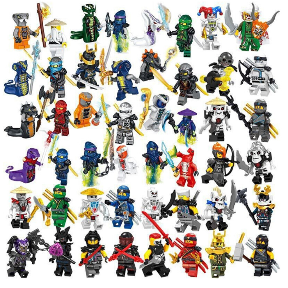 Bonxaif (48Pcs Ninjago Fits Lego Set) Ninjago Custom Fits Lego Mini Figures Blocks Set