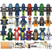 (24PCS Ninjago Fits Lego Set - C) Ninjago CUSTOM Fits Lego Mini Figures Blocks Set