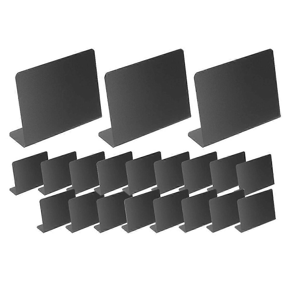 Kikidex (As Show, One Size) 20Pcs Table Signs Food Board Buffet Party Labels Message Blackboard Chalk Table Display Price Tabletop