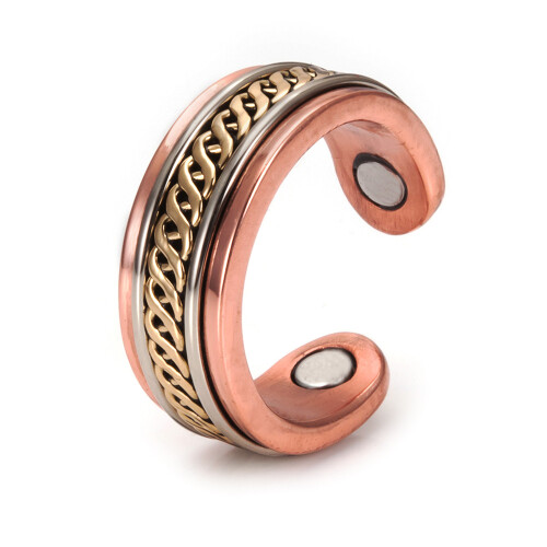 Therapeutic Copper Set - Magnetic Ring & Bangle for Pain Relief 2