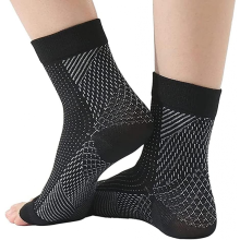 Tieberg Orthopädische Kompressionsstrümpfe (Schwarz & Weiß) 2 Paar Packung L/XL