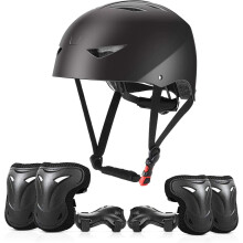 Casco y protectores ValueTalks para niños de 5 a 16 años, casco de patineta, rodilleras, coderas y muñequeras.