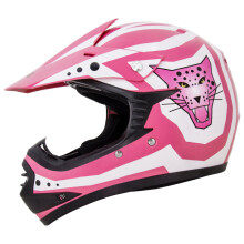 (Pink/Weiß, S) Zorax X17 Helm Junior Kind Kinder Motorrad Motocross MX Helm Outdoor