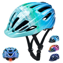 Kinder Fahrradhelm, Fahrradhelme für Kinder mit Licht und Visier für Jungen und Mädchen