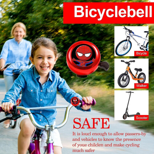 Sonnette de vélo pour enfants, sonnette de vélo rose, mini sonnette de vélo, sonnette de guidon pour 2