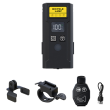 Typ-C-Fahrrad-Frontlampe mit Hupe, intelligenter Lichtsensor, Sicherheitstaschenlampe