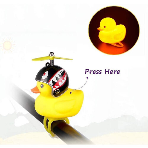Sonnette de vélo canard en caoutchouc avec éclairage LED 2