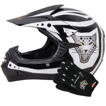 (Negro, L) Casco de motocross Zorax ZOR-X17 para niños, ECE2206, para motocross todoterreno