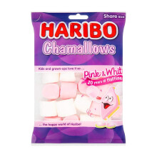 Haribo Chamallows Pink & White Marshmallow 140g (Pack Of 2)