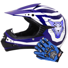 (Azul, L) Casco de motocross Zorax ZOR-X17 para niños, ECE2206, para motocross todoterreno