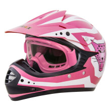 (Pink, XS) Zorax ZOR-X17 Lasten motocross-kypärä ATV mönkijäkypärä ECE 2206 & suojalasit