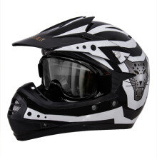 (Negro, S) Casco de motocross Zorax ZOR-X17 para niños, casco para cuatrimoto, ATV, ECE 2206 y gafas