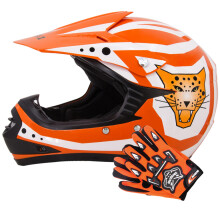 (Naranja, S) Casco de motocross Zorax ZOR-X17 para niños, ECE2206, para motocross todoterreno