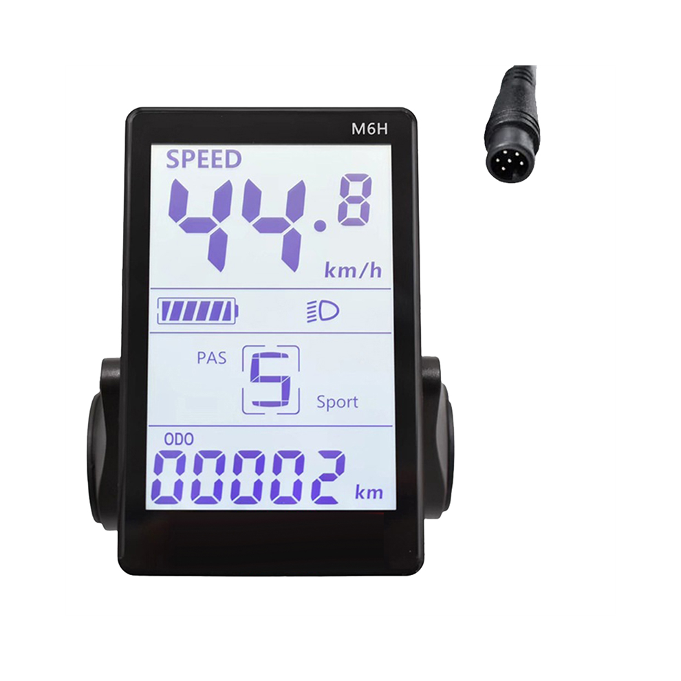 M6H Écran LCD pour vélo électrique, compteur de tableau de bord 24 V-60 V, universel, pour scooter électrique