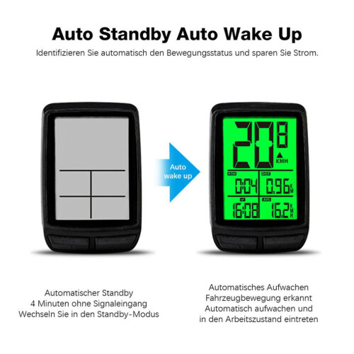 Wireless Bike Computer Mph Speedometer Speedo Bicycle Odometer Lcd Waterproof 1