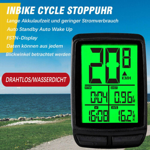 Wireless Bike Computer Mph Speedometer Speedo Bicycle Odometer Lcd Waterproof 2