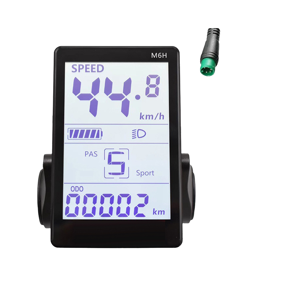 M6H Écran LCD pour vélo électrique, compteur de tableau de bord 24 V-60 V, universel, pour scooter électrique