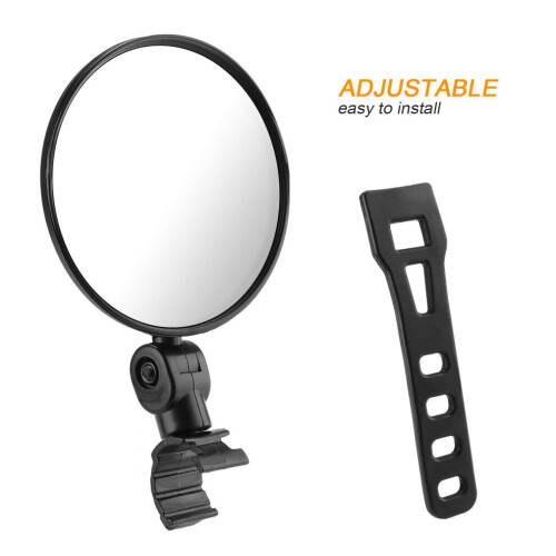 Espejo retrovisor para manillar de bicicleta, amplio alcance, reflector de visión trasera, ángulo ajustable, 2
