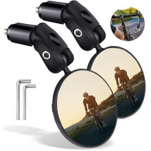 2 espejos retrovisores para bicicleta HD ajustables universales convexos para manillar de bicicleta