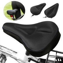 Asiento de bicicleta transpirable, asiento de sillín de bicicleta, suave y grueso, cojín para asiento