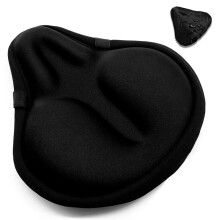 Cojín ancho para asiento de bicicleta, funda de gel para asiento de bicicleta de ejercicio para mujeres