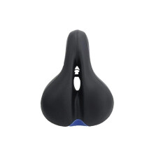 Funda de asiento de sillín con cojín ancho y cómodo para bicicleta de montaña MTB, color azul