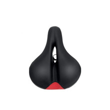 Funda de asiento de sillín con cojín ancho y cómodo para bicicleta de montaña MTB, color rojo